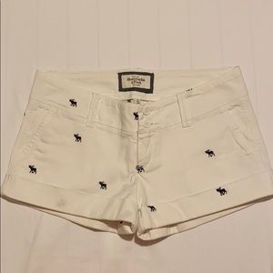 Abercrombie&Fitch White Cotton Shorts 0 New